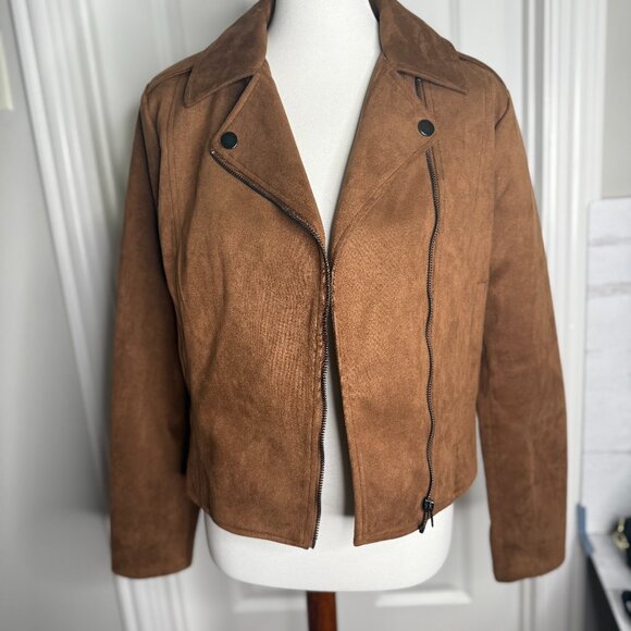 BB Dakota by Steve Madden Jackets & Blazers - NWOT Steve Madden Faux Suede Moto Jacket - Large